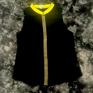 Black and yellow women’s dressy top